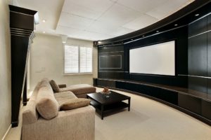 home theater. basement remodel trends. basement theater